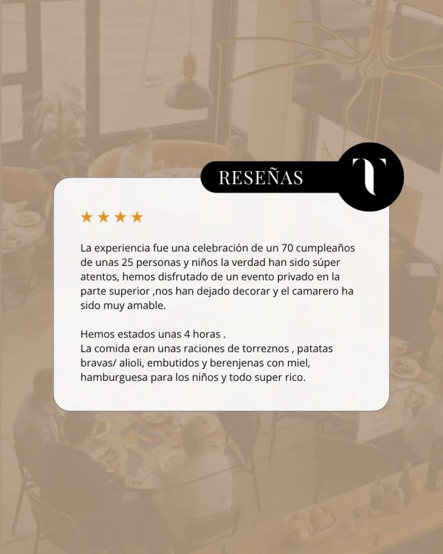 No hay mejor recomendación que la de alguien que ya se ha sentado a nuestra mesa 🍽️

Gracias a todos los que dedicáis unos minutos a dejarnos vuestra opinión, compartir vuestra experiencia y ayudarnos a seguir mejorando cada día 💬

¿Ya has estado en El Toke Alcorcón? Cuéntanos qué fue lo que más te gustó 👇

#ElTokeAlcorcon #Alcorcon #ReseñasGoogle #RestauranteAlcorcon #ComerEnAlcorcon #ClientesFelices #ComidaCasera #MadridGastronomico