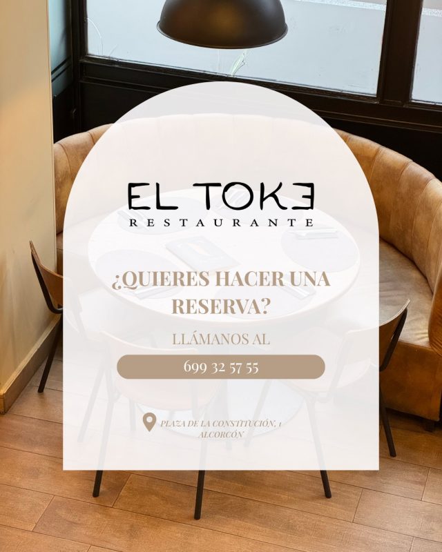 ¡Haz tu reserva y no te quedes sin tu mesa este fin de semana!

📍Plaza de la Constitución, 1, Alcorcón�
.
#ElTokeAlcorcon #Alcorcon #RestauranteAlcorcon #ComerEnAlcorcon #ComidaCasera #MadridRestaurantes